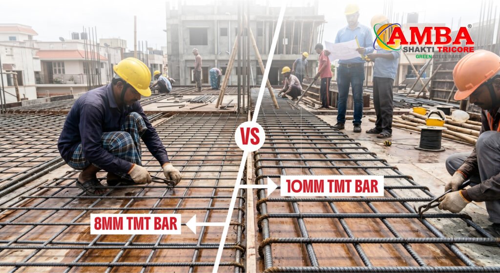 8mm vs 10mm TMT Bar | Amba Shakti Steels